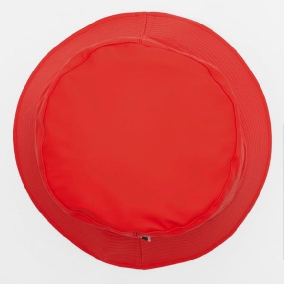Zara Red Rubberized Bucket Hat Sz M NWT main image 10